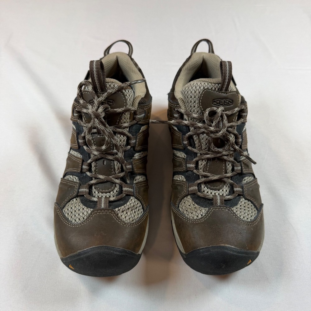Keen Koven Hiking Shoes Womens 8.5 Brown Tan Mesh Leather Low Top 1011547 - Picture 3 of 9